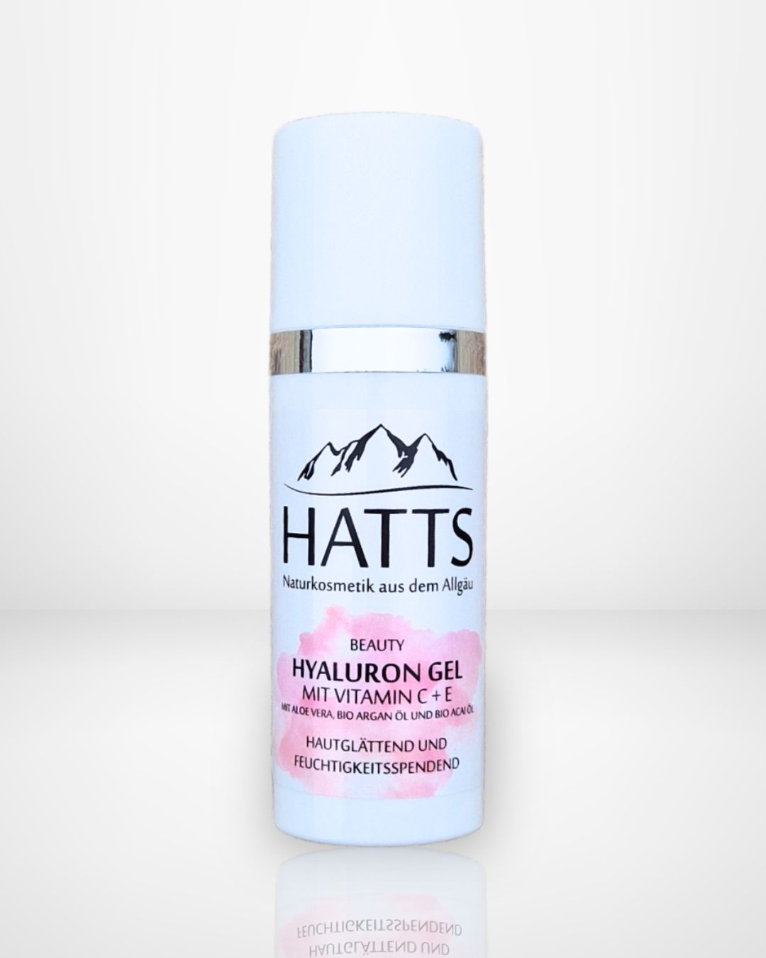 HATTS Naturkosmetik aus dem Allgäu Hyaluron Gel mit Vitamin C + E, Aloe Vera, Bio-Arganöl und Bio-Acaiöl