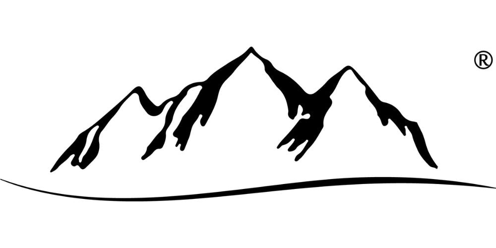 HATTS Naturkosmetik Logo finales Design – digitalisierte Bergsilhouetten von Säuling, Zugspitze und Hochvogel aus dem Allgäu.