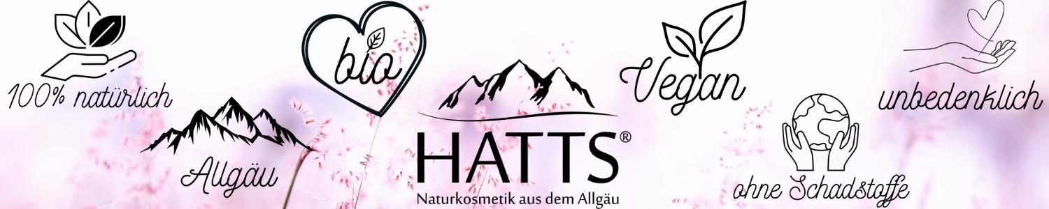 HATTS Qualitätsmerkmale: 100% natürlich, vegan, Bio-Qualität, Allgäu-Herstellung, schadstofffrei, unbedenkliche Naturkosmetik