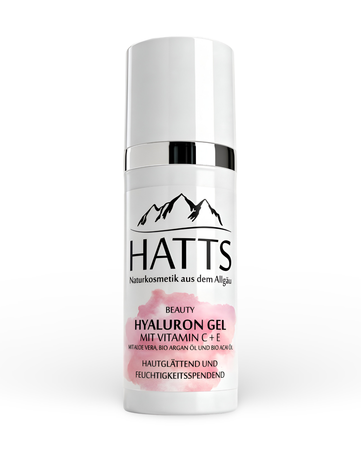 HATTS Hyaluron Serum mit Vitamin C+E, Aloe Vera und Bio-Ölen – vegane Feuchtigkeitspflege aus dem Allgäu.