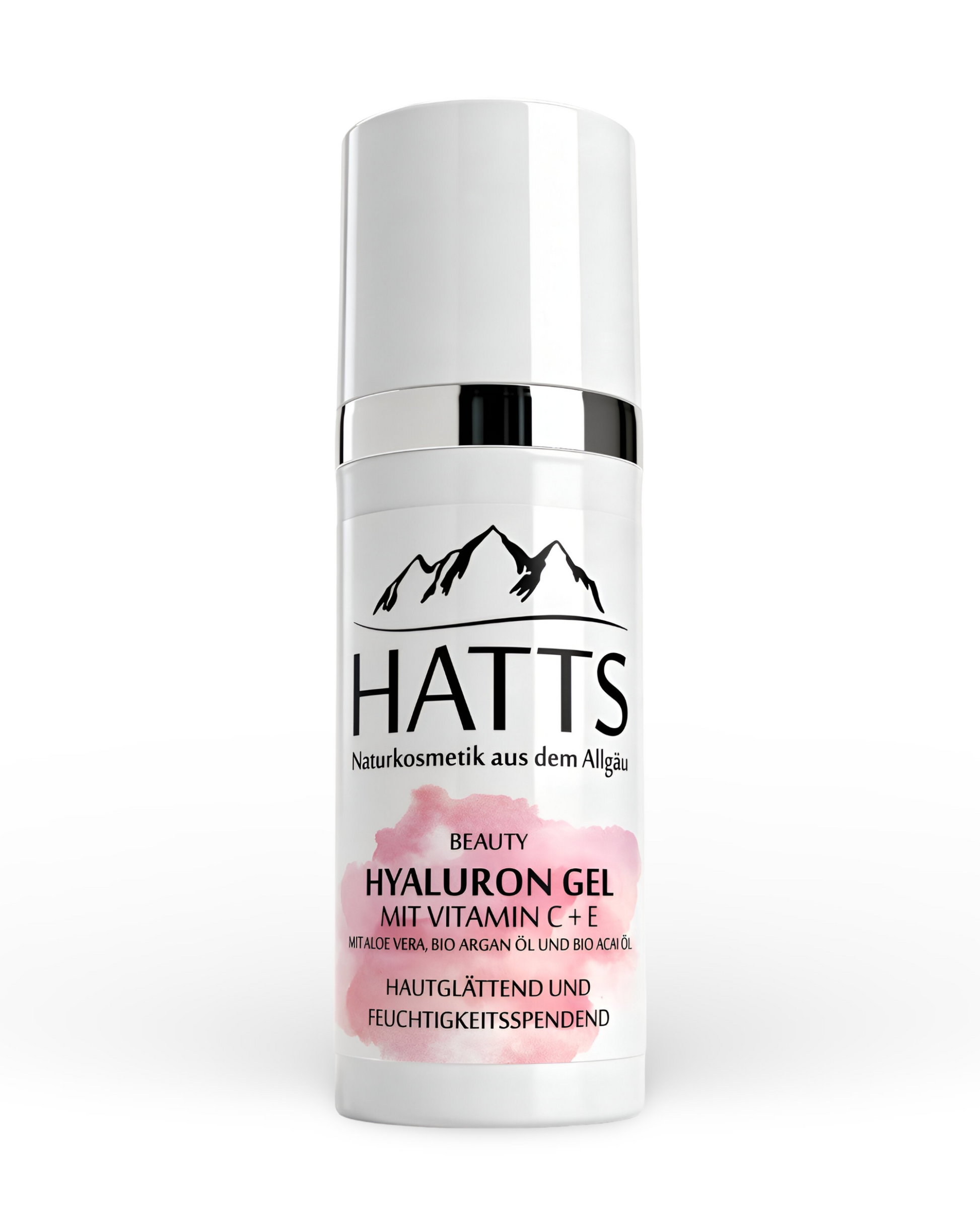 HATTS Hyaluron Serum mit Vitamin C+E, Aloe Vera und Bio-Ölen – vegane Feuchtigkeitspflege aus dem Allgäu.